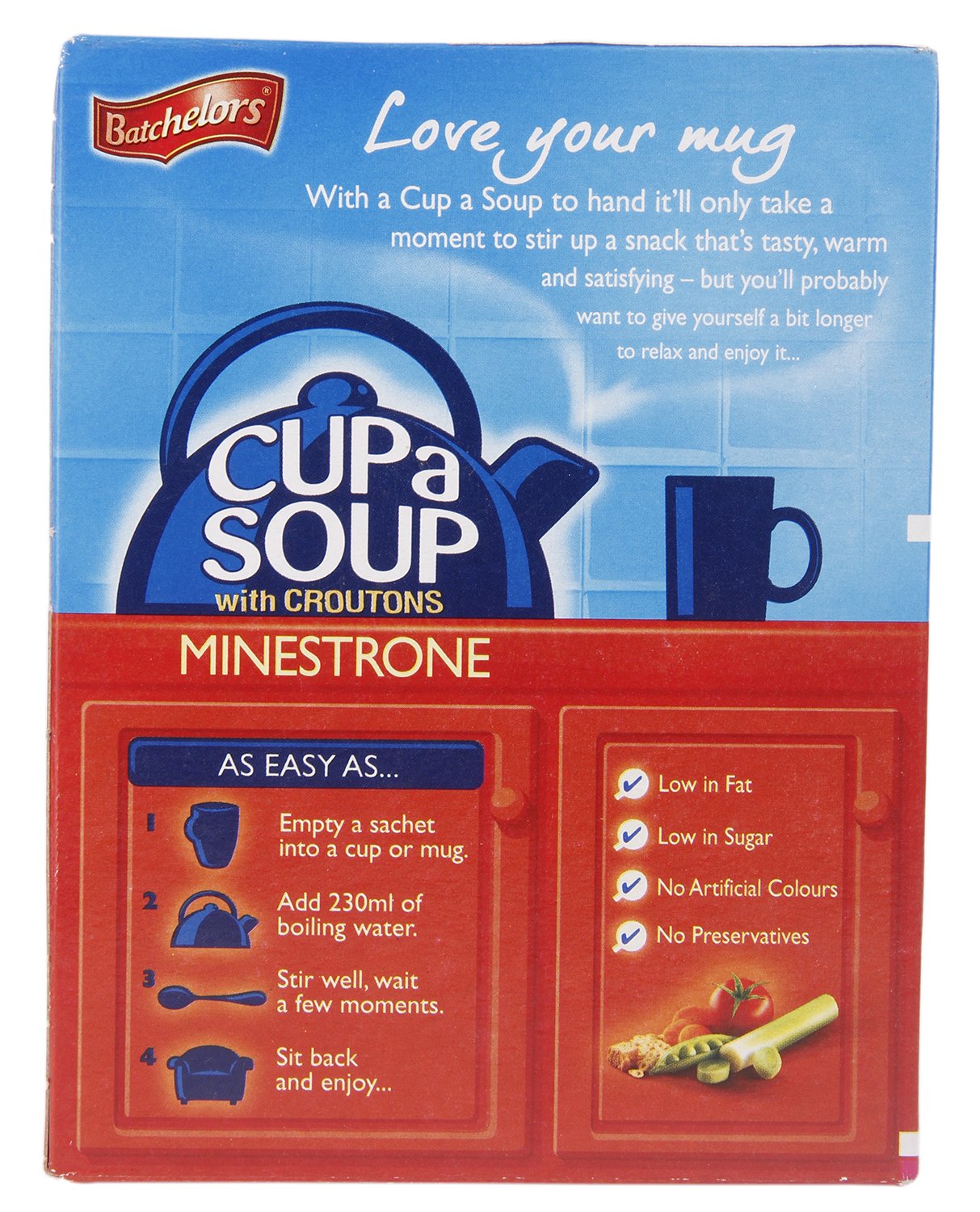 Batchelors - Cup A Soup - Minestrone with Croutons (1 x 94g Box )
