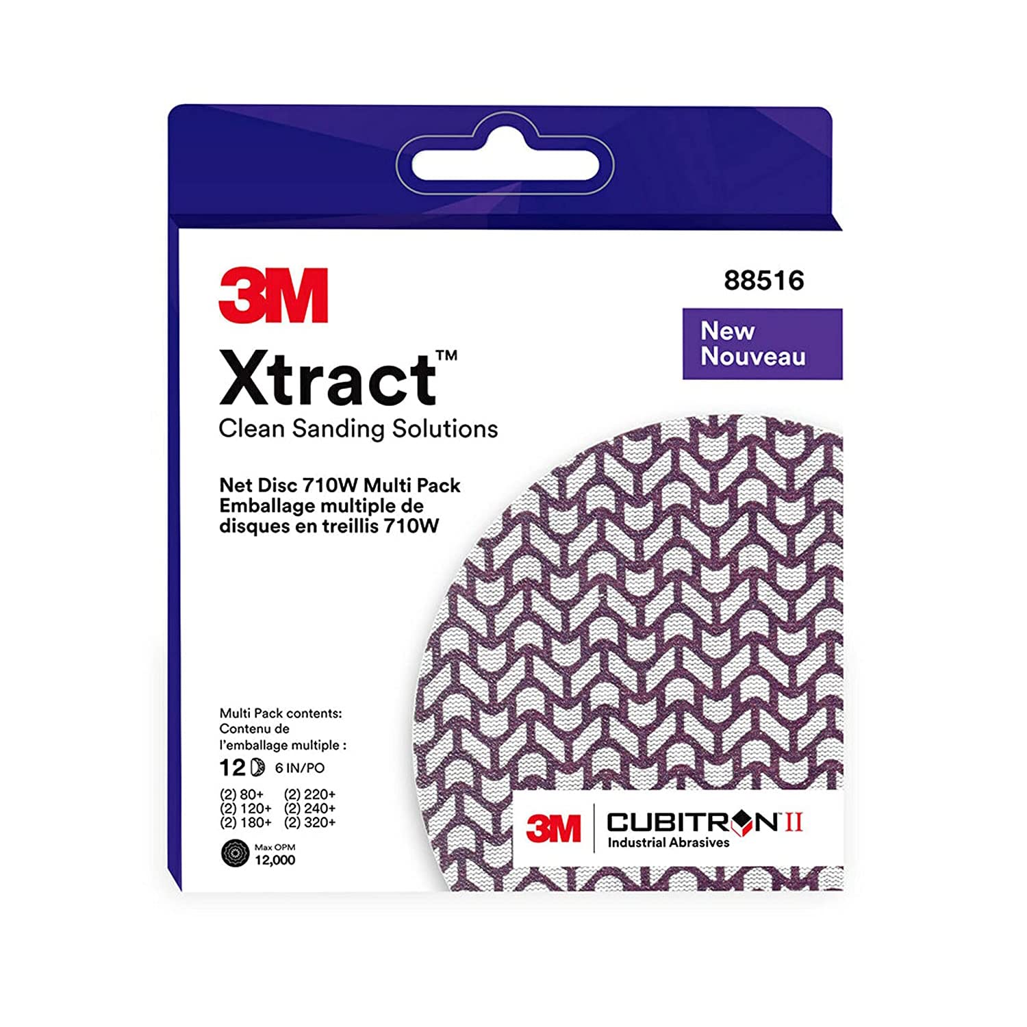 3M Xtract Cubitron II Net Disc 710W,Dust Free Sanding
