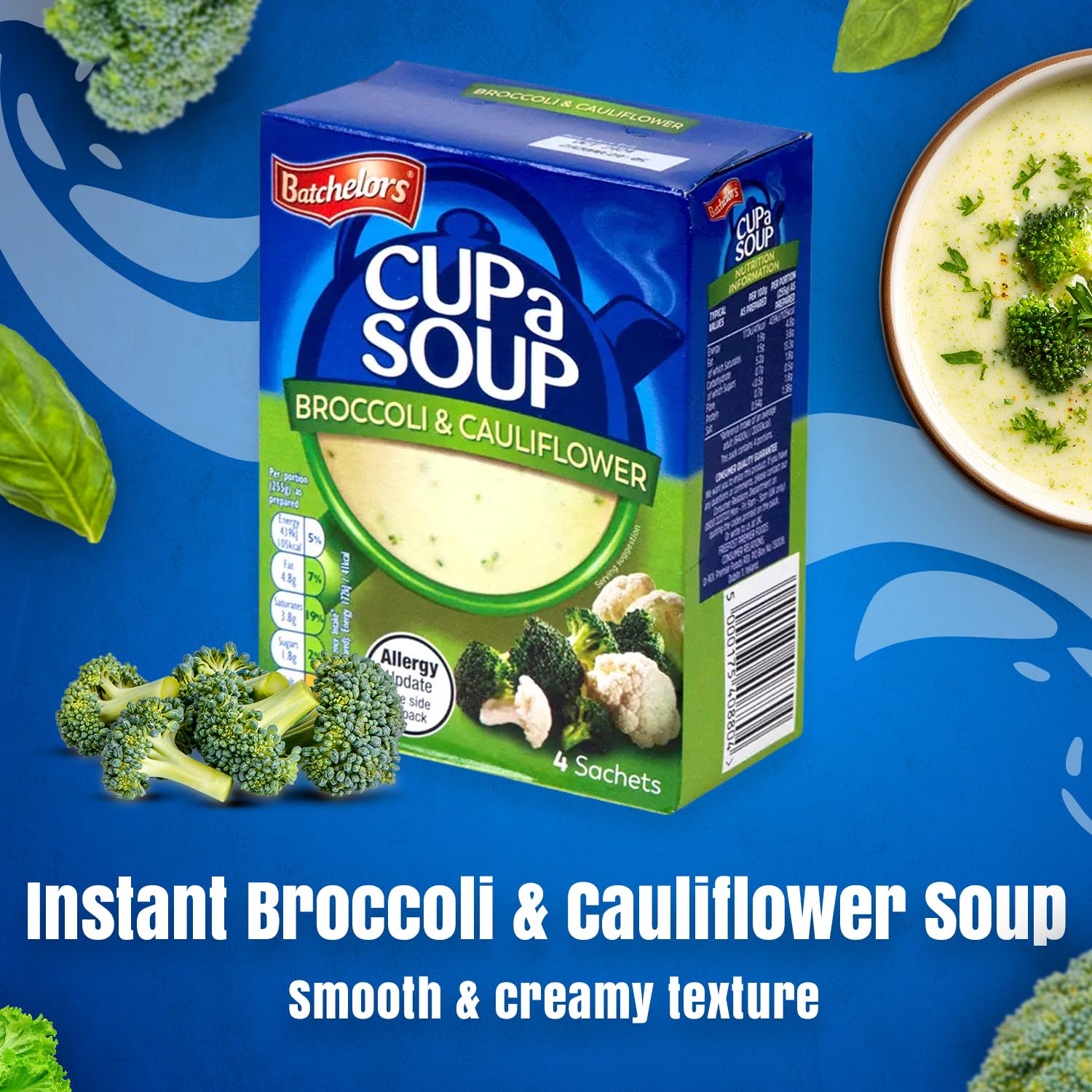 Batchelors 1 Cup A Soup, Creamy Cauliflower and Broccoli, 101G