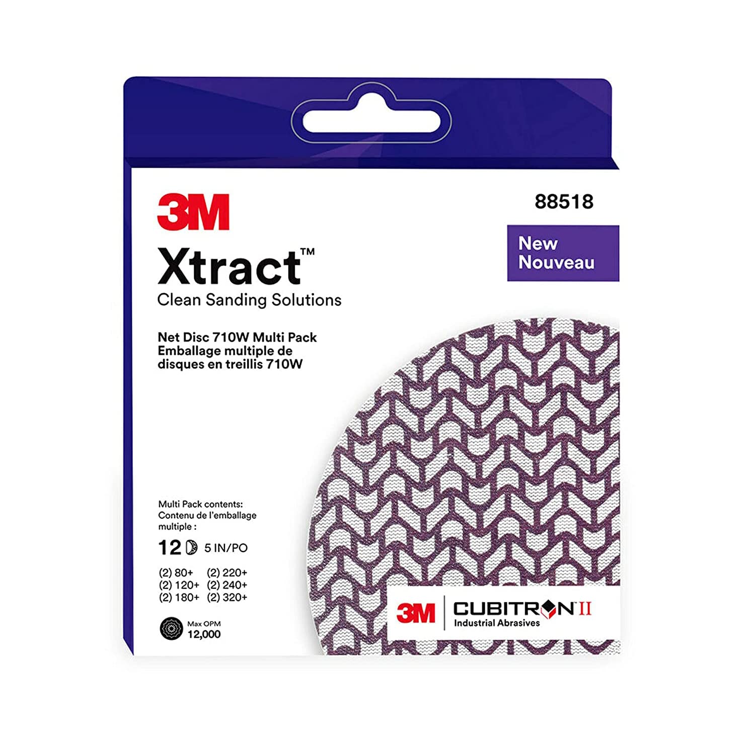 3M Xtract Cubitron II Net Disc 710W,Dust Free Sanding