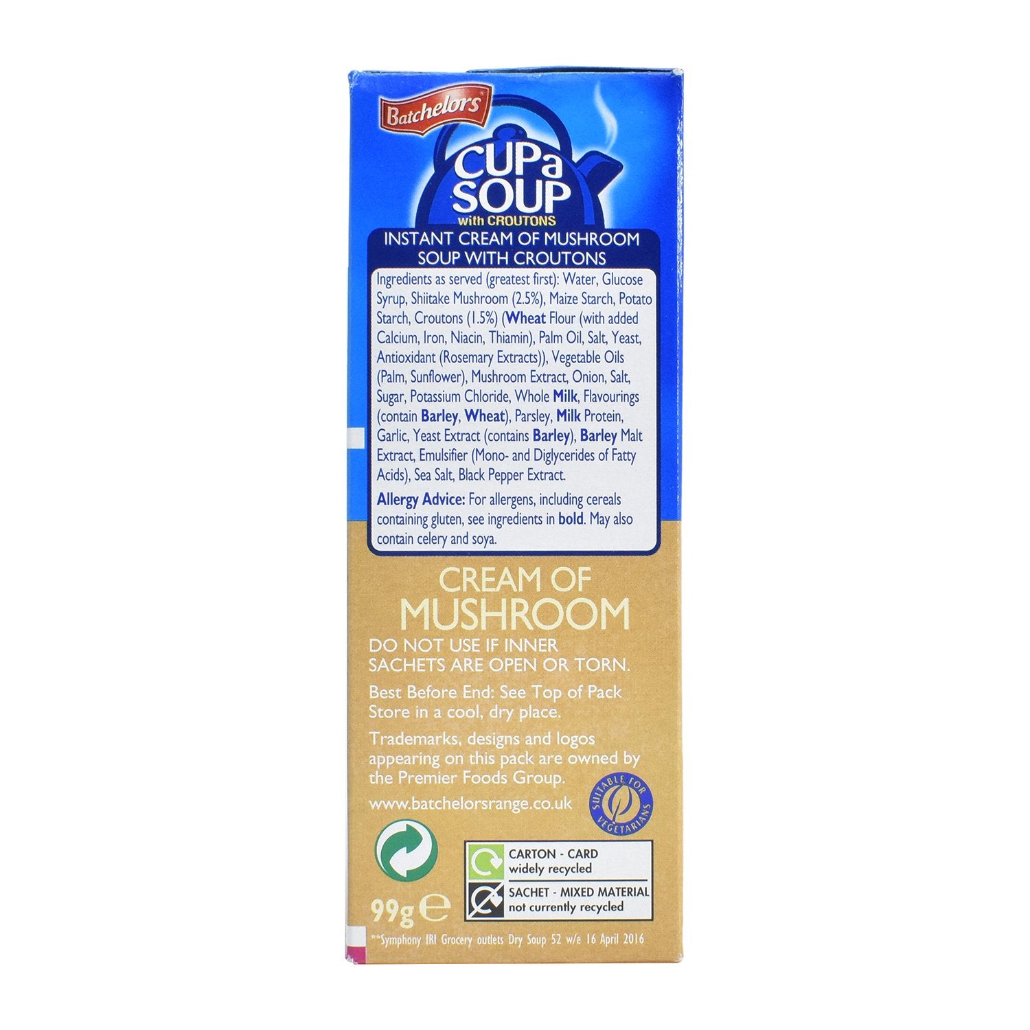 Batchelors Cup a Soup Cream of Mushroom 104g